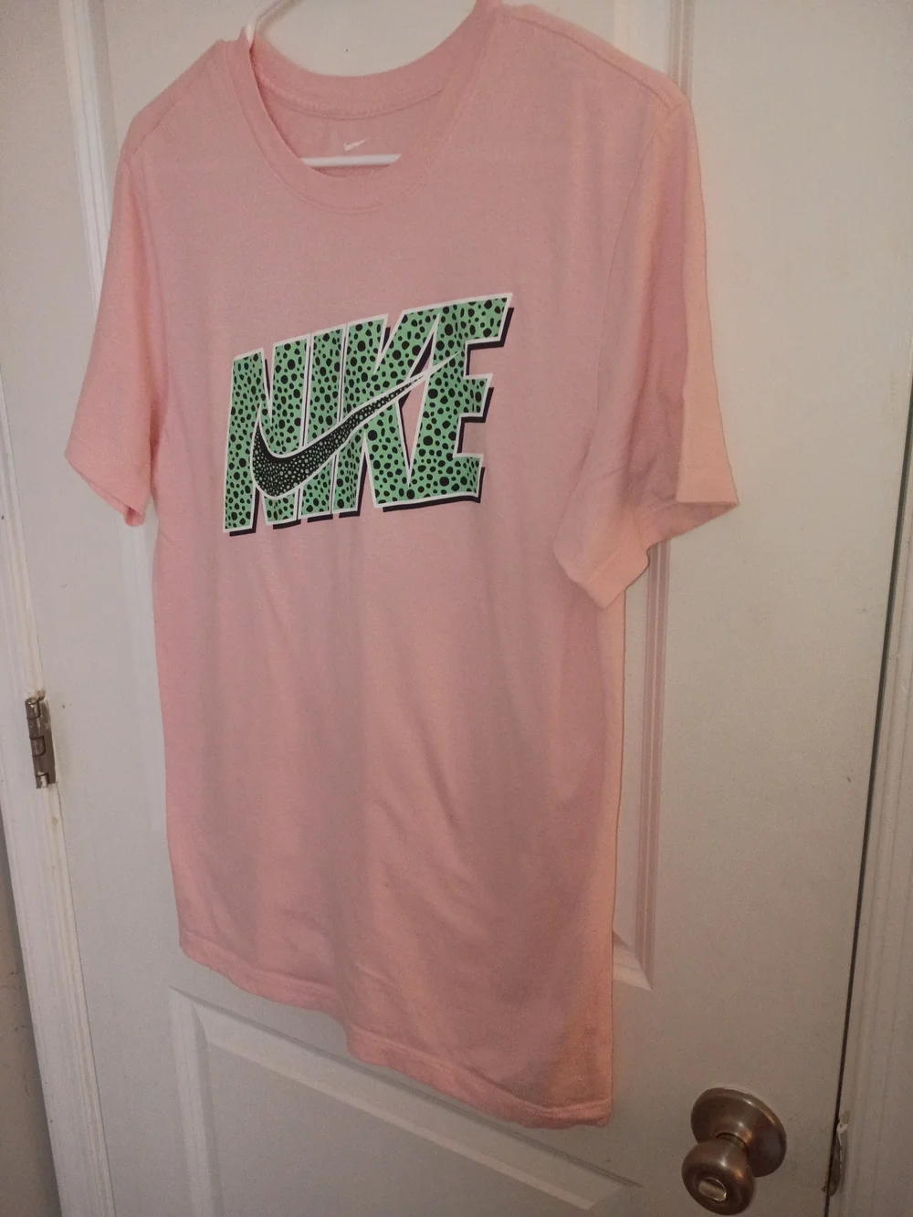 Nike Pink Short Sleeve Tee with Green Graphic